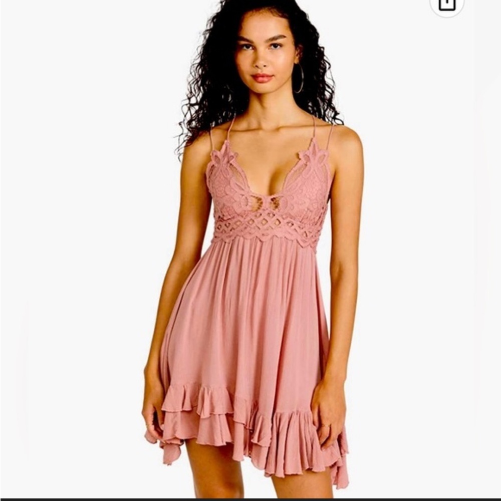 Free People Blush Lace mini Dress
